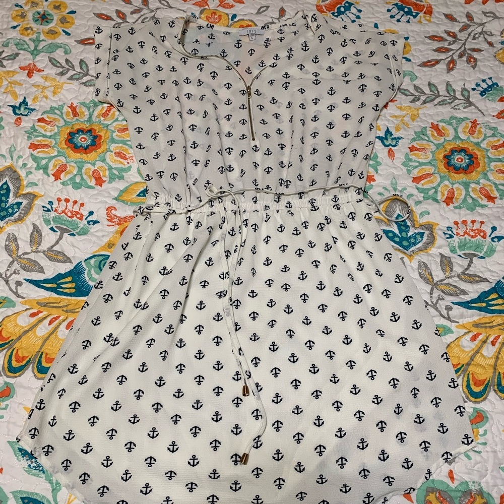 Nautical anchor print dress